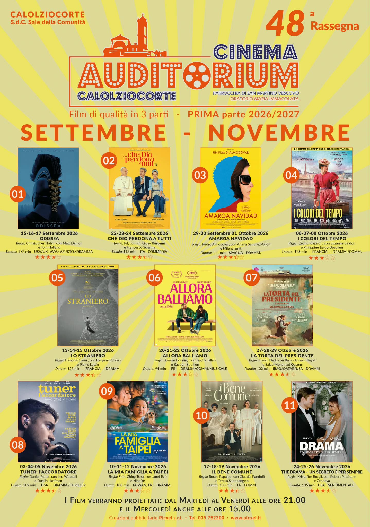 A CALOLZIOCORTE RICOMINCIA IL GRANDE CINEMA